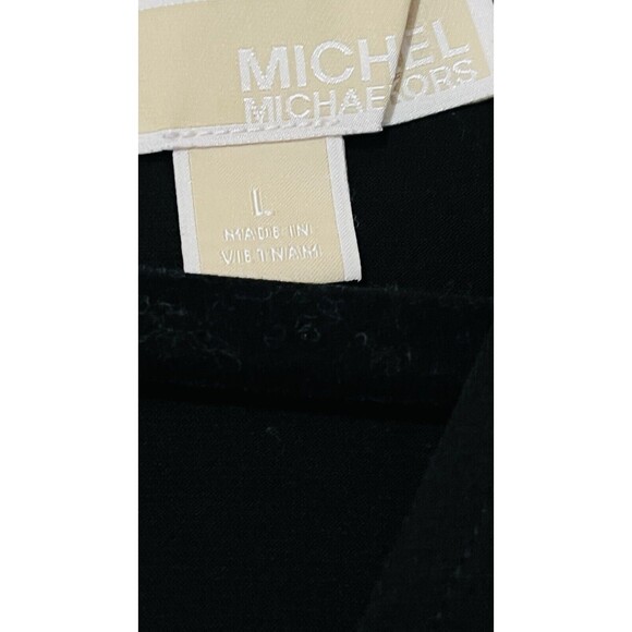 Michael Kors Wrap Front Wide Leg Holiday Jumpsuit L Black RT$140 Cocktail Party - Picture 6 of 7